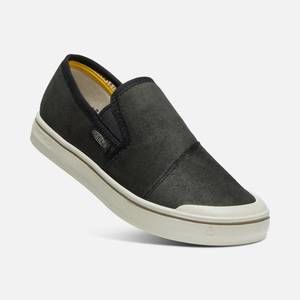 NEW KEEN women's elsa harvest slip on casual sneakers in black/silver birch